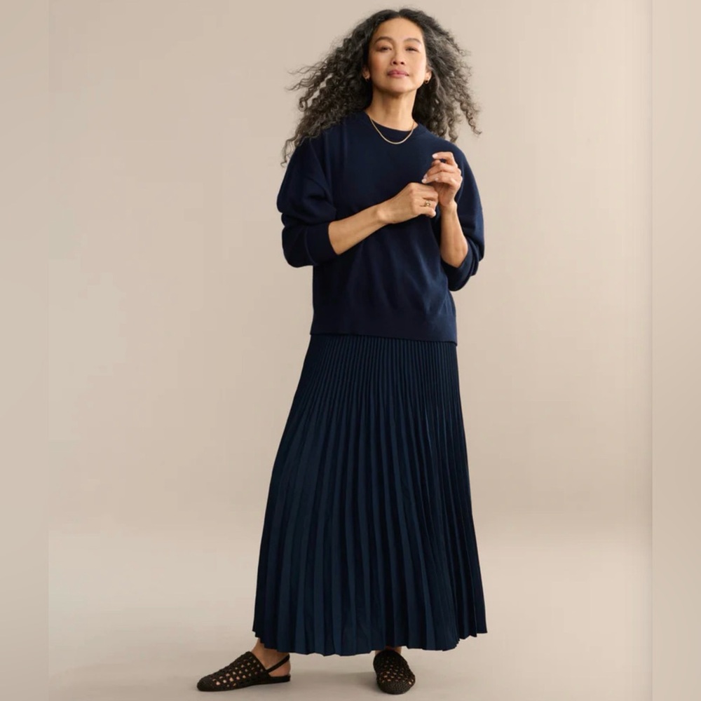 Jenni Kayne Pleated Skirt Navy Size M